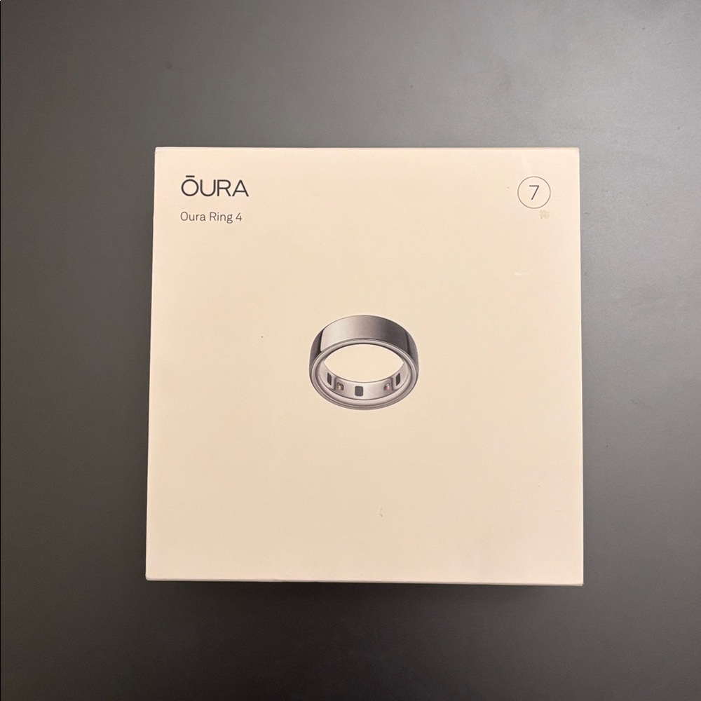 Oura Ring Gen 4 in Shiny Silver, size 7, NIB
